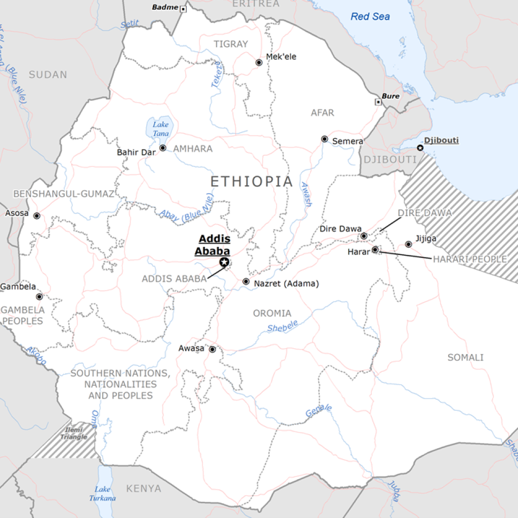 Map of Ethiopia